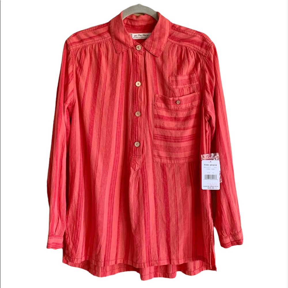 free people - We The Free NWT Women’s Blouse - Coral